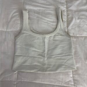 Nikibiki Textured White Tank Top
